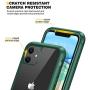 DIACLARA Compatible with iPhone 11 Case, Full Body Rugged Case with Built-in Touch Sensitive Anti-Scratch Screen Protector, Soft TPU Bumper Case Compatible with iPhone 11 6.1'' (Midnight Green)