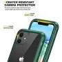 DIACLARA Compatible with iPhone 11 Case, Full Body Rugged Case with Built-in Touch Sensitive Anti-Scratch Screen Protector, Soft TPU Bumper Case Compatible with iPhone 11 6.1'' (Midnight Green)