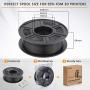 PLA 3D Printer Filament, SUNLU PLA Filament 1.75mm, Dimensional Accuracy +/- 0.02 mm, 1 kg Spool, 1.75mm, PLA Black