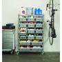 Seville Classics Commerical Grade NSF-Certified Bin Rack Storage Steel Wire Shelving System - 16 Bins - Gray