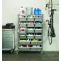 Seville Classics Commerical Grade NSF-Certified Bin Rack Storage Steel Wire Shelving System - 16 Bins - Gray