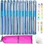 Knitting Needle Set, BCMRUN 22PCS 2mm(B)-8mm(L) Straight Single Pointed Stainless Steel Sweater Needles Set(11Pair-11 Size,9.8 inch) with Locking Stitch Makers Large-Eye Blunt Needles Measure Tape