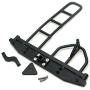 LAFEINA Metal Rear Bumper Bull Bar with Spare Tire Rack and Ladder for 1/10 RC Crawler Car D90