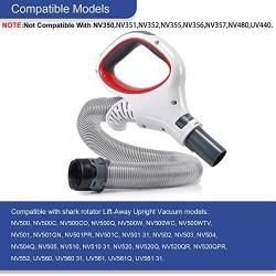 Upgraded Replacement Shark Rotator Hose Handle Compatible for Shark Rotator Pro Lift-Away NV500, NV501, NV502, NV503, NV504, NV505, NV510, NV520, NV552, UV560 More Models, Replaces # 1245FC500 (Red)