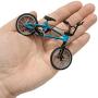 BMX Finger Bike Series 12, Cool Boy Toy Creative Game Toy Set , Replica Bike with Real Metal Frame, Graphics, and Moveable Parts for Flick Tricks, Flares, Grinds, and Finger Bike Games (Blue)
