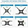 Full Motion TV Wall Mount Bracket Articulating Arms Swivels Tilts Extension Rotation for Most 13-55 Inch LED LCD Flat Curved Screen TVs, Max VESA 400x400mm up to 66lbs by Pipishell