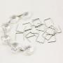 H&D 500Pcs Plated Silver Chandelier Lamp Metal Hanger Pins Crystal Prisms Beads Ball Connectors