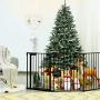Costzon Baby Safety Gate, 115 Inch Length 5 Panel Adjustable Wide Fireplace Fence, BBQ Metal Fire Gate, Pet Isolation Fence with Walk-Through Door, Freestanding Hearth Gate (Black, Medium) Costzon Baby Safety Gate, 115 Inch Length 5 Panel Adjustable Wide Fireplace Fence, BBQ Metal Fire Gate, Pet Isolation Fence with Walk-Through Door, Freestanding Hearth Gate (Black, Medium)
