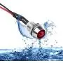 Cobella 4mm Metal Indicator Light 12V Waterproof Signal Lamp 0.3'' Mounting Hole Diameter, 2PCS, Red Cobella 4mm Metal Indicator Light 12V Waterproof Signal Lamp 0.3'' Mounting Hole Diameter, 2PCS, Red