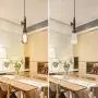 PIHAPPY Industrial Pendant Ceiling Light, Metal Steel Pipe Hanging Lighting Fixture, Bronze Antique Lights Fixture for Home Room Decoration 1PC Without BLUBS (Bronze, 1 PC)