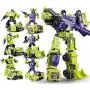 WEIJIANG GT Engineering Devastator Green Combiner 6 in 1 27CM Alloy Metal Toys Action Figure Car Truck Bucket Loader Model Gift for Kids Boys (Green)