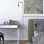 Oneach Industrial LED Floor Lamp for Living Room Bedroom Reading Office Metal Minimalist Standing Lamp Antique Brass