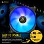 Antec 120mm Case Fan, RGB Case Fans, PC Fan, 4-PIN RGB, F12 Series