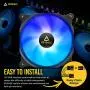Antec 120mm Case Fan, RGB Case Fans, PC Fan, 4-PIN RGB, F12 Series