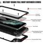 Mitywah Waterproof Case for iPhone 11 Pro Max, Heavy Duty Durable Metal Full Body Protective Case Built-in Screen Protection Waterproof Shockproof Dustproof Rugged Military Grade Defender, Black