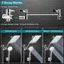 8 High Pressure Rainfall Shower Head / Handheld Shower Combo with 11 Extension Arm, Height/Angle Adjustable, Stainless Steel Bath Shower Head with Holder, 1.5M Hose, Chrome, 4 Hooks 8 High Pressure Rainfall Shower Head / Handheld Shower Combo with 11 Extension Arm, Height/Angle Adjustable, Stainless Steel Bath Shower Head with Holder, 1.5M Hose, Chrome, 4 Hooks