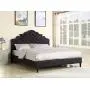 HomeLife Premiere Classics 51'' Tall Platform Bed with Cloth Headboard and Slats - King (Black Linen) HomeLife Premiere Classics 51'' Tall Platform Bed with Cloth Headboard and Slats - King (Black Linen)