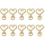 WANDIC Heart Shape Clasp, 50 Pcs Metal Lobster Claw Clasps Swivel Snap Hook for Keychains, Bags, Jewelry Making
