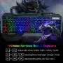 Wireless Gaming Keyboard and Mouse,Rainbow Backlit Rechargeable Keyboard Mouse with 3800mAh Battery Metal Panel,Removable Hand Rest Mechanical Feel Keyboard and 7 Color Gaming Mute Mouse for PC Gamers Wireless Gaming Keyboard and Mouse,Rainbow Backlit Rechargeable Keyboard Mouse with 3800mAh Battery Metal Panel,Removable Hand Rest Mechanical Feel Keyboard and 7 Color Gaming Mute Mouse for PC Gamers