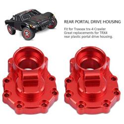 2pcs RC Drive Portal Housing, Aluminum Alloy Portal Drive Housing Rear for Traxxas TRX-4 1/10 Crawler RC Upgrade Part( Red)