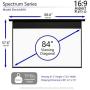 Elite Screens 84'' Spectrum Electric Motorized Projector Screen with Multi Aspect Ratio Function Diag 16:9 to 80-inch Diag 2.35:1, Home Theater 8K/4K Ultra HD Ready Projection