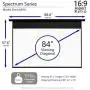 Elite Screens 84'' Spectrum Electric Motorized Projector Screen with Multi Aspect Ratio Function Diag 16:9 to 80-inch Diag 2.35:1, Home Theater 8K/4K Ultra HD Ready Projection