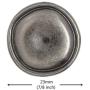 Bezelry 12 Pieces Rustic Round Metal Shank Buttons. 23mm (7/8 inch) (Gray Silver) Bezelry 12 Pieces Rustic Round Metal Shank Buttons. 23mm (7/8 inch) (Gray Silver)