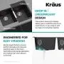Kraus Quarza Kitchen Sink, 33-Inch Equal Bowls, Black Onyx Granite, KGD-433B model Kraus Quarza Kitchen Sink, 33-Inch Equal Bowls, Black Onyx Granite, KGD-433B model