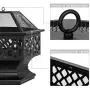 Bonnlo 24-Inch Outdoor Fire Pit with Mesh Screen and Poker Hex Shaped Metal Wood Burning Bonfire Pit for Outdoor Camping Patio Backyard Garden - 8”Deep Bowl Bonnlo 24-Inch Outdoor Fire Pit with Mesh Screen and Poker Hex Shaped Metal Wood Burning Bonfire Pit for Outdoor Camping Patio Backyard Garden - 8”Deep Bowl