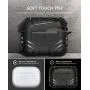 MOBOSI Vanguard Armor Series Military AirPods Pro Case, Full-Body Hard Shell Protective Cover Case Skin with Keychain for AirPod Pro 2019, Black [Front LED Visible]