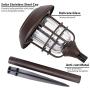 Solpex 4 Pack Solar Pathway Lights, Glass Metal Waterproof Solar Lights Outdoor, Warm White Solar Garden Lights for Yard, Path, Landscape and Walkway