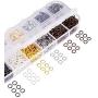 Mudder 6 Colors Lobster Claw Clasps and 6 Colors Open Jump Rings for Jewelry Making (12 mm, 5 mm)