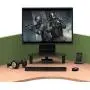 2 Pack Computer Monitor Riser | Triangle Save Space Desktop Corner Stand for Computer Monitor & Laptop Black HD01B-203