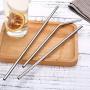 Metal Straws with Silicone Tip, 8.5'' 10.5'' Reusable Stainless Steel Straws with Cleaning Brush for 20 30oz Cups (Silver)