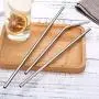 Metal Straws with Silicone Tip, 8.5'' 10.5'' Reusable Stainless Steel Straws with Cleaning Brush for 20 30oz Cups (Silver)