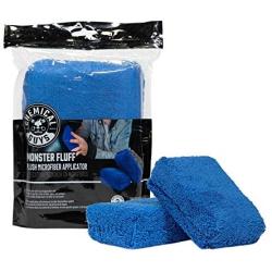 Chemical Guys Monster Fluff Exterior Premium Microfiber Applicator, Blue (Pack of 2) (MIC29602)