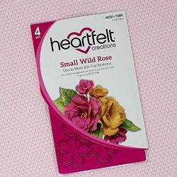 Heartfelt Creations Wild Rose Collection Bundle Small Rose Dies+Stamps+3D Shaping Mold, 3-Piece Set, HCD17289+HCPC3906+HCFB1486