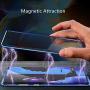 Jonwelsy Magnetic Adsorption Case for Samsung Galaxy Note 10 Plus 5G, 360 Degree Front and Back Clear Tempered Glass Flip Cover, Metal Bumper Frame for Samsung Galaxy Note 10 Plus 5G (Silver)