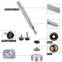 Glarks 120-Pieces Stainless Steel Marine Grade Canvas and Upholstery Boat Cover Snap Button Fastener Kit with 2Pcs Setting Tool (40 Sets) - Black