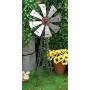 Ebros 41'' Tall Oversized Rustic Country Farm Agricultural Windmill Outpost Galvanized Metal Handcrafted Wind Catcher Spinner Western Home and Garden Vintage Farmhouse Country Accent Sculpture