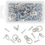 Genie Crafts 100-Pack 1 Inch Metal D Ring Picture Hangers with Screws