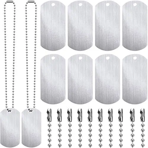 30 Pieces 2 x 1 Inch Stamping Blanks Aluminum Blank Dog Metal Tags Stamping Tag Pendants Shield Shape with Hole and 30 Pieces 11.8 Inch Nickel Plated Necklace Chain for DIY Craft Tags 30 Pieces 2 x 1 Inch Stamping Blanks Aluminum Blank Dog Metal Tags Stamping Tag Pendants Shield Shape with Hole and 30 Pieces 11.8 Inch Nickel Plated Necklace Chain for DIY Craft Tags