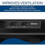 Broan-NuTone 413023 Ductless Range Hood Insert with Light, Exhaust Fan for Under Cabinet, 30-Inch, Black