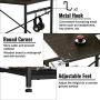 Engriy Writing Computer Desk 47'', Home Office Study Desk with 2 Storage Shelves on Left or Right Side, Modern Simple Style Wood Table Metal Frame for PC Laptop Notebook