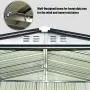Backyard Garden Storage Sheds 6x4 FT, Galvanized Steel Outdoor Storage Shed with Air Vent and Lockable Door, Gable Roof Patio Sheds & Outdoor Storage Backyard Garden Storage Sheds 6x4 FT, Galvanized Steel Outdoor Storage Shed with Air Vent and Lockable Door, Gable Roof Patio Sheds & Outdoor Storage