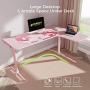 EUREKA ERGONOMIC L60 Corner Gaming Desk, L-Shape Pink Gaming Computer Desk Home Office Writing Table 60 X 43in W Mousepad Popular Gift for Girl/Female/E-Sports Lover Right Side
