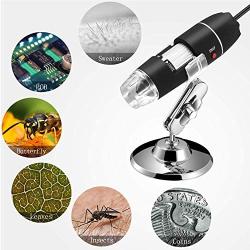 Jiusion 40 to 1000x Magnification Endoscope, 8 LED USB 2.0 Digital Microscope, Mini Camera with OTG Adapter and Metal Stand, Compatible with Mac Window 7 8 10 Android Linux