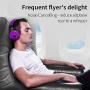 COWIN E7 Active Noise Cancelling Headphones Bluetooth Headphones with Microphone Deep Bass Wireless Headphones Over Ear, Comfortable Protein Earpads, 30 Hours Playtime for Travel/Work, Purple