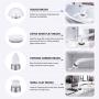 Tilswall Electric Spin Scrubber, Cordless Grout Shower 360 Power Bathroom Cleaner with 4 Replaceable Rotating Brush Heads, Tool-Free Adjustable Extension Handle for Tile, Floor, Bathtub
