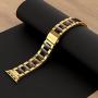 Wearlizer Tortoise Resin Compatible with Apple Watch Bands 38mm 40mm Womens Mens for iWatch Wristbands Gold Stainless Steel Replacement Classic Strap Sleek Bracelet Metal Buckle Series 5 4 3 2 1 Sport